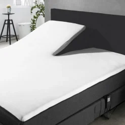 Eleganzzz Splittopper Hoeslaken Perkal Katoen - wit 180x200cm< Slapen
