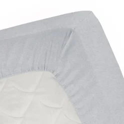 Eleganzzz Topper Hoeslaken Flanel - licht grijs 90x200cm| Best