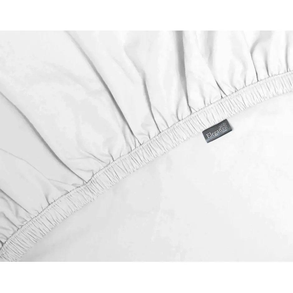 Eleganzzz Topper Hoeslaken Katoen Perkal - wit 160x200cm< Slapen
