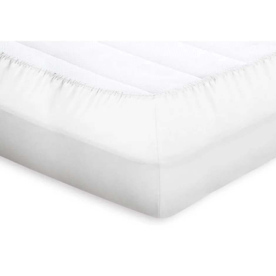 Eleganzzz Topper Hoeslaken Katoen Perkal - wit 180x200cm< Slapen