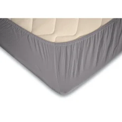 Eleganzzz Topper Hoeslaken Jersey Katoen Stretch - licht grijs 120/130/140x200cm< Slapen