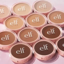 e.l.f. Halo Glow Powder Filter Tan Warm Pressed Powder|ELF Hot