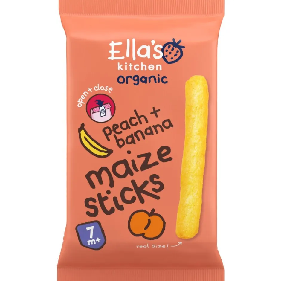 7+M Peach + Banana Maize Sticks|Ella's Kitchen Outlet