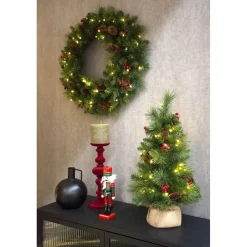 Everyday Pine Cone & Berry miniatuur kunstkerstboom< Kerstartikelen