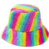 Fake Fur Hoedje met Regenboogprint|Overig Hot