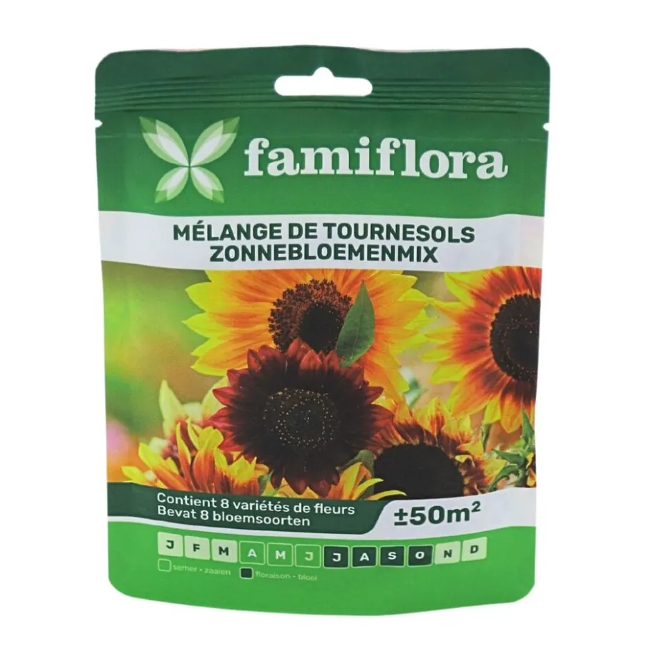 zonnebloemenmix bloemenzaden|Famiflora Discount