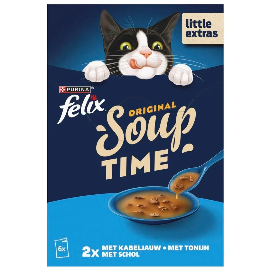 Felix Little Extras Soup Time Kattenvoer< Katten