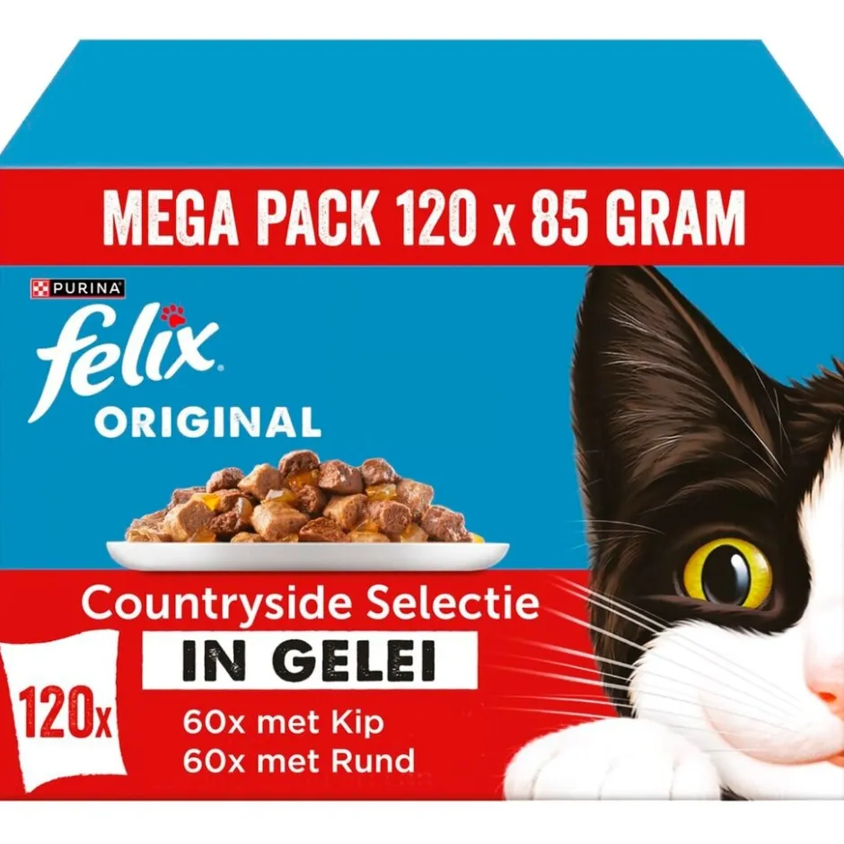 Felix Original Countryside Selectie in Gelei Kattenvoer< Katten