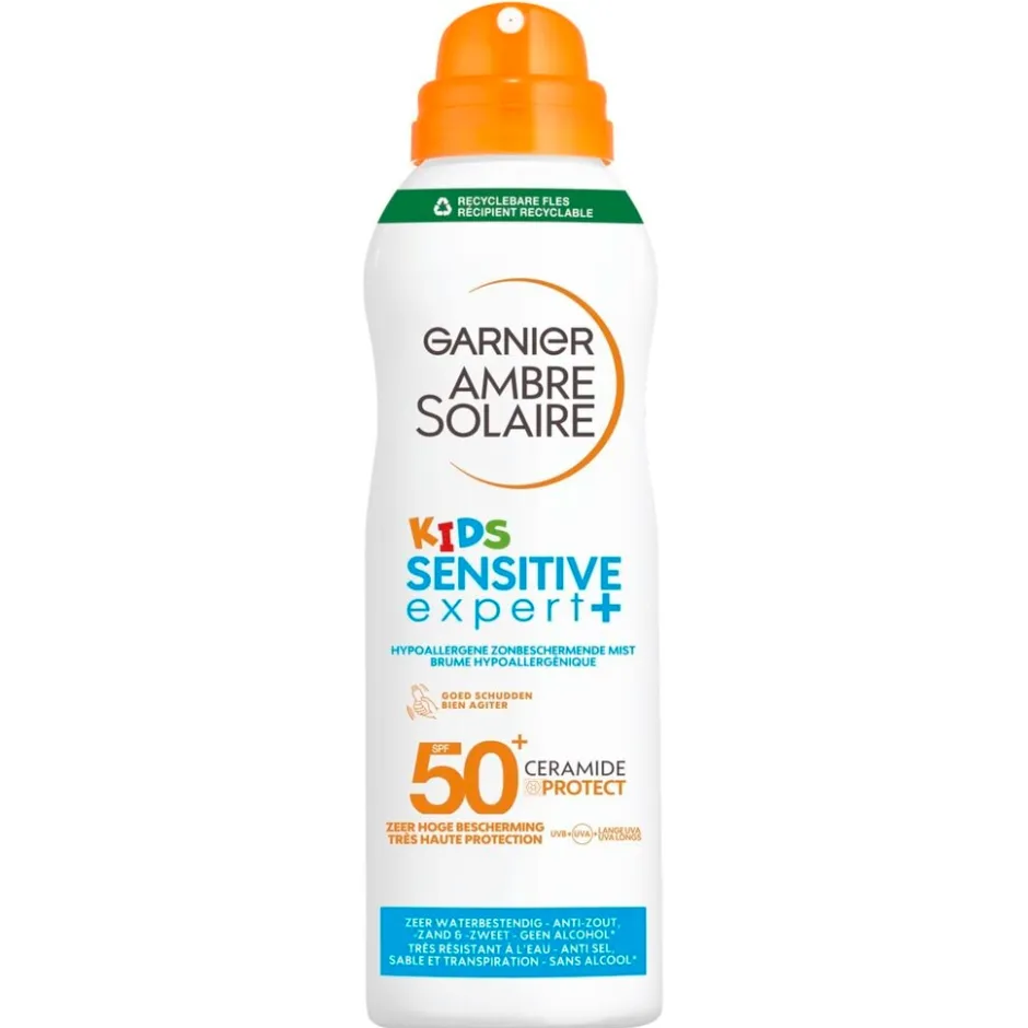 Garnier Ambre Solaire Kids Sensitive Expert+ SPF50+ Zonbeschermende Mist< Baby Zonnebrand|Zonnebrand