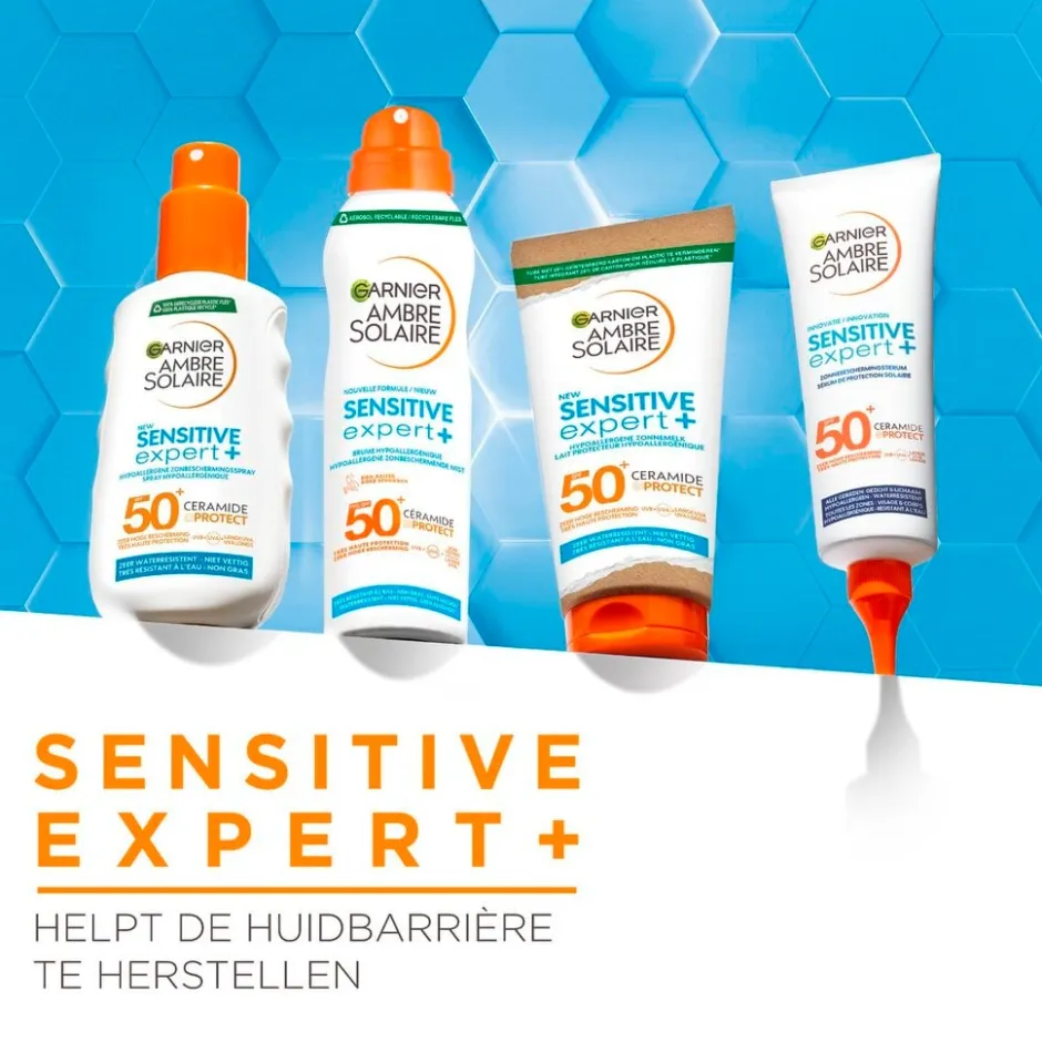 Garnier Ambre Solaire Kids Sensitive Expert+ SPF50+ Zonbeschermende Mist< Baby Zonnebrand|Zonnebrand