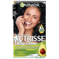 Nutrisse Garnier Ultra Crème 1 Zwart Permanente Haarkleuring< Haarverf