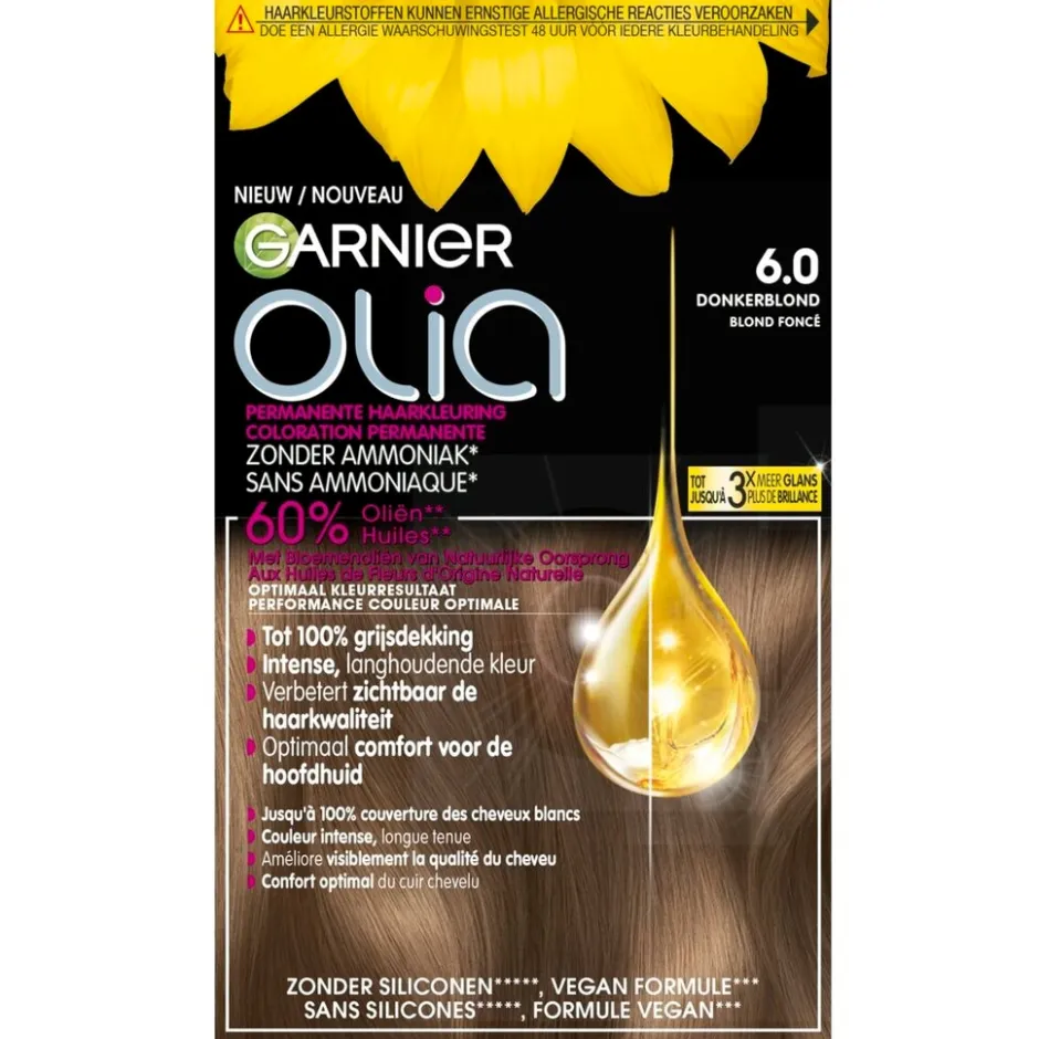 Garnier 6.0 Donkerblond Permanente Haarkleuring|Olia Best
