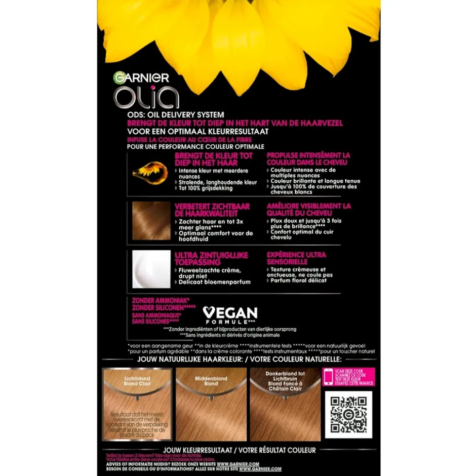 Olia Garnier 8.31 Goud Asblond Permanente Haarkleuring< Haarverf