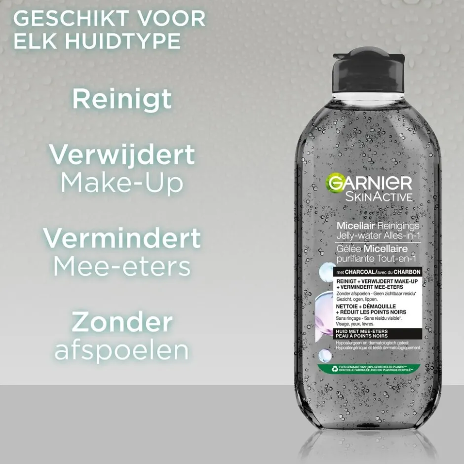 Garnier SkinActive Alles-in-1 Micellair Reinigend Jelly-water met Charcoal|Garnier Skin Naturals New