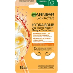 Garnier SkinActive Sinaasappel & Hyaluronzuur Oog Tissuemasker|Garnier Skin Naturals Best