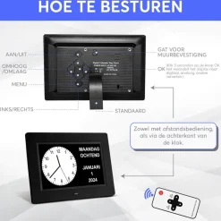 GEASY Dementieklok met 24 Alarmfuncties| Best
