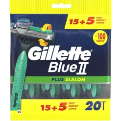 Gillette Blue II Plus Slalom Wegwerpmesjes<Heren Scheermesjes