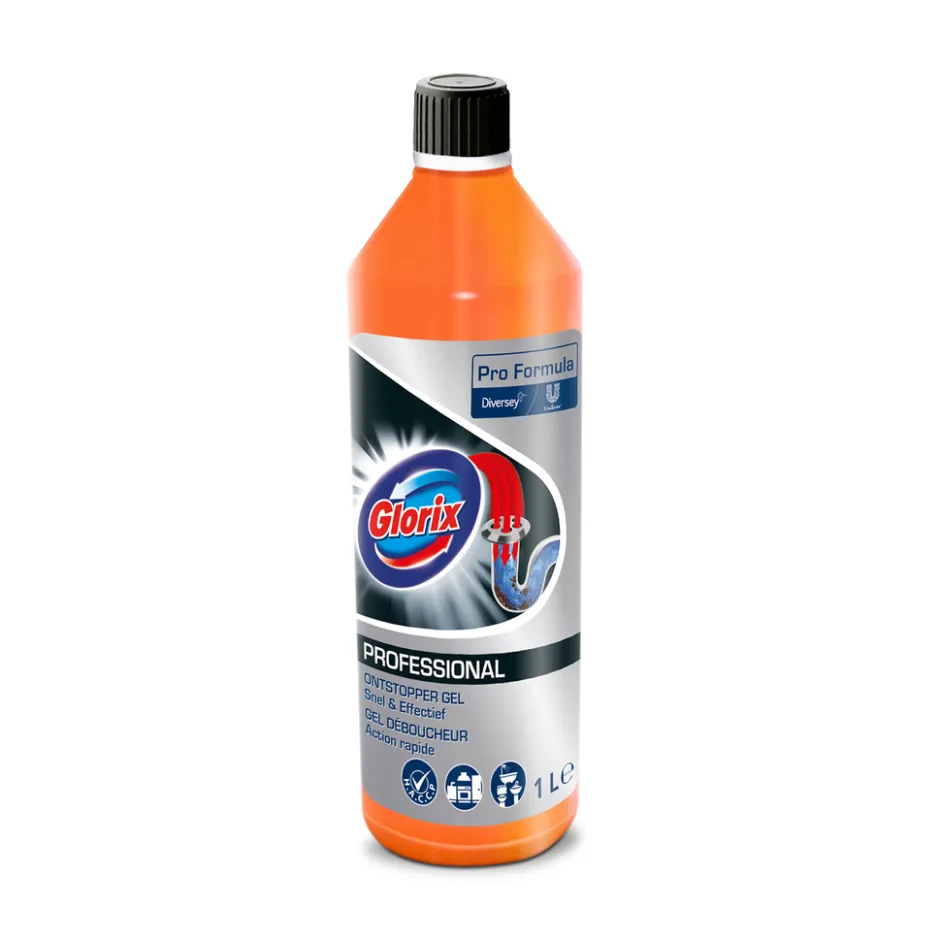 Glorix Pro Formula Ontstopper Gel 1 Liter< Schoonmaakmiddelen