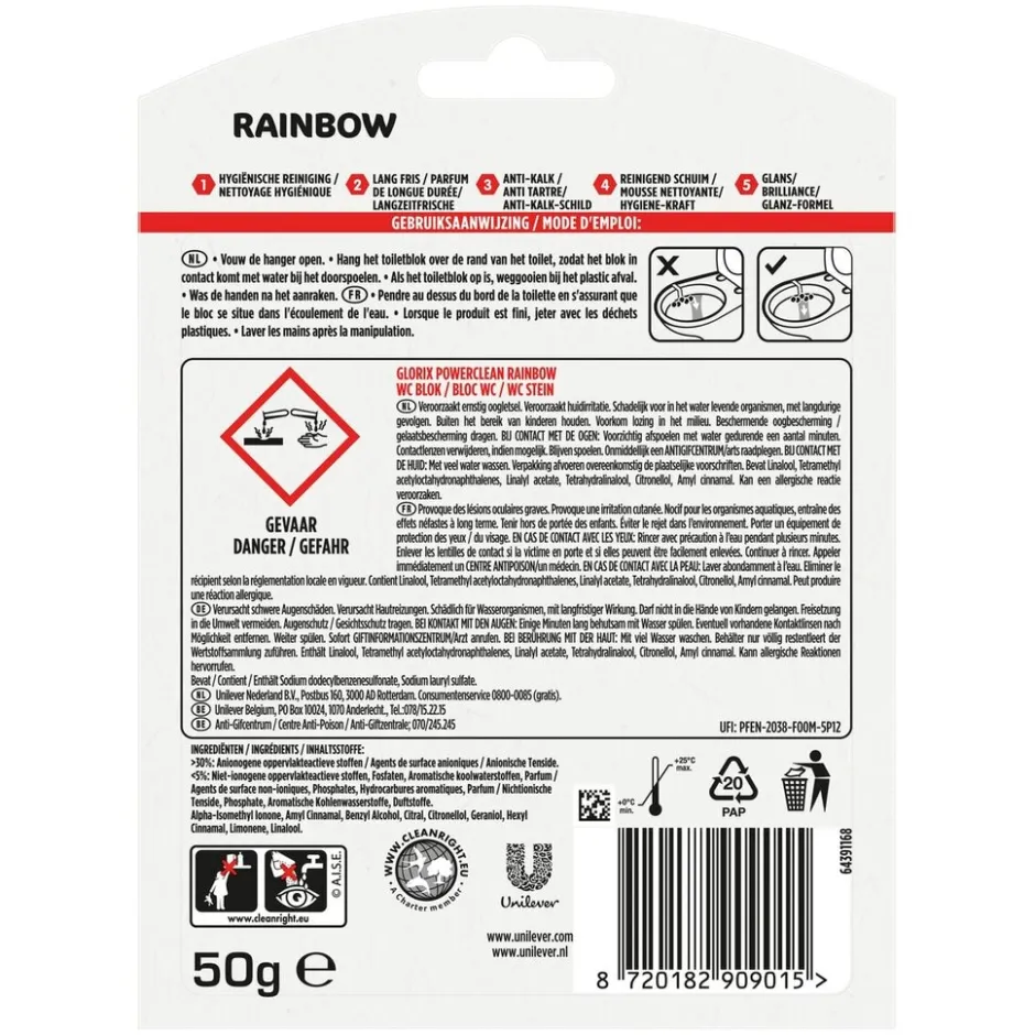 Rainbow Power Toiletblok|Glorix Online