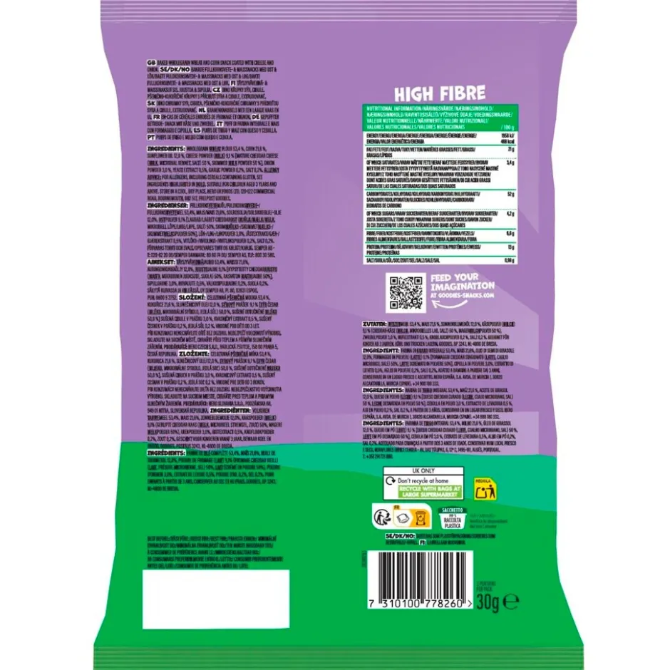 Goodies Cheese & Onion Llama Puffs< Babytussendoortjes