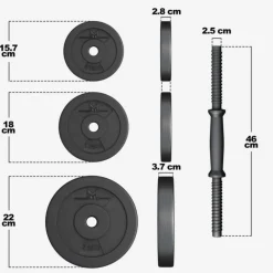 Gorilla Sports Gyronetics Dumbellset< Halters En Gewichten