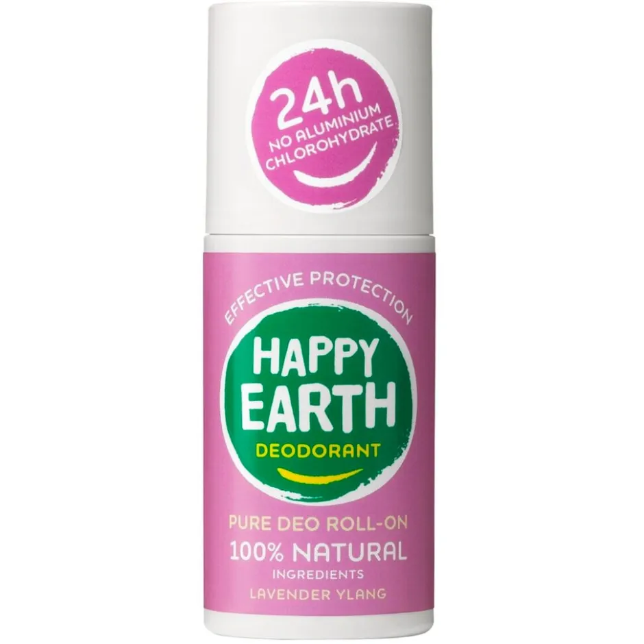 100% Natural Lavender Ylang Deodorant Roller|Happy Earth Best
