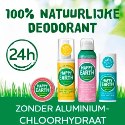 Happy Earth 100% Natural Pure Crystal Geurloze Deodorant Stick< Deostick