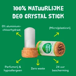Happy Earth 100% Natural Pure Crystal Geurloze Deodorant Stick< Deostick