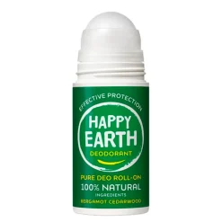 Happy Earth Bergamot Cedarwood Deodorant Roller< Deospray