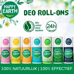 Happy Earth Bergamot Cedarwood Deodorant Roller< Deospray