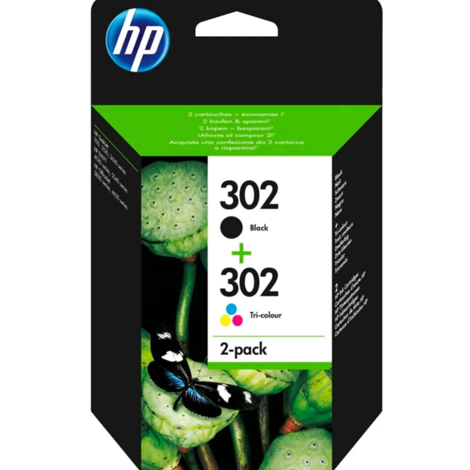 302 Originele Zwarte/Drie-Kleuren Inktcartridges|HP Best