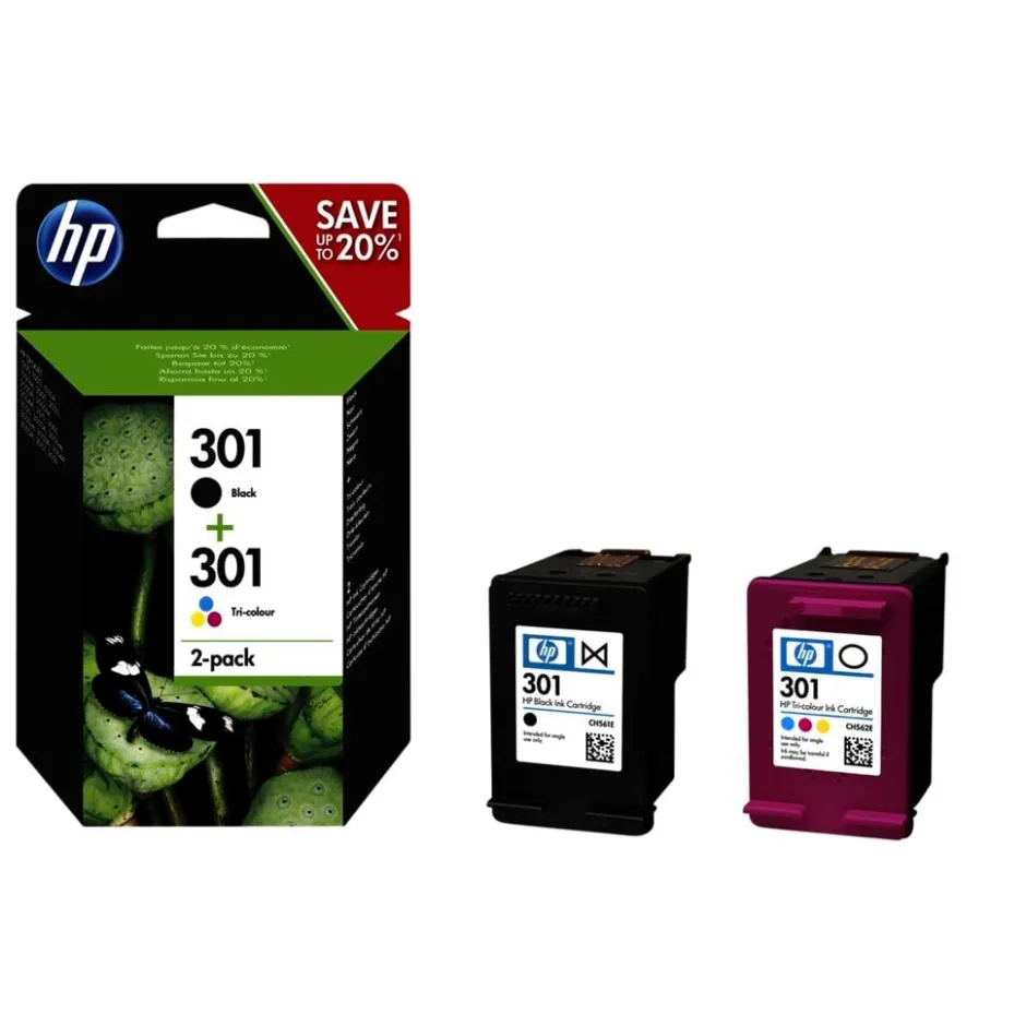 301 Originele Zwarte/Drie-Kleuren Inktcartridges|HP Best