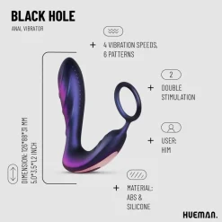 Black Hole Anaal Vibrator Met Cockring|Hueman Hot