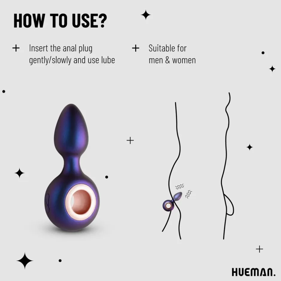 Hueman Deep Space Vibrerende Anaal Plug< Seksspeeltjes