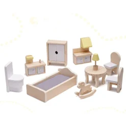 Ikonka Luxe XL Houten Poppenhuis met Meubels< Houten Poppenhuizen En Tafels