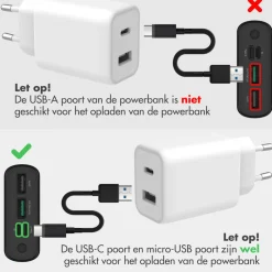 20.000 mAh Powerbank met 22.5W Snellader - Noodpakket|Imoshion Sale