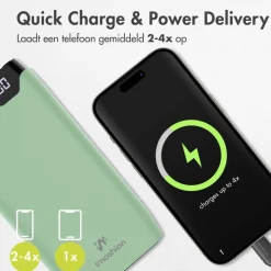 Imoshion 20.000 mAh Powerbank met 22.5W Snellader - Noodpakket< Powerbanks