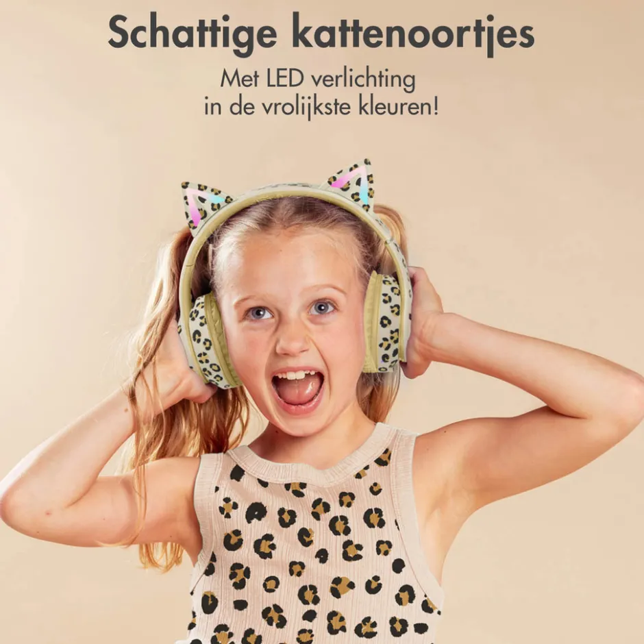 Draadloze Bluetooth Kinder Koptelefoon met Verlichte Kattenoortjes|Imoshion New
