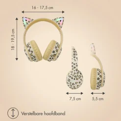 Draadloze Bluetooth Kinder Koptelefoon met Verlichte Kattenoortjes|Imoshion New