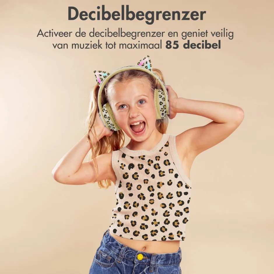 Draadloze Bluetooth Kinder Koptelefoon met Verlichte Kattenoortjes|Imoshion New