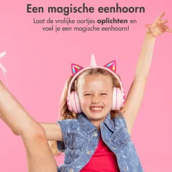 Draadloze Bluetooth Kinder Koptelefoon met Verlichte Unicorn Oortjes|Imoshion Discount