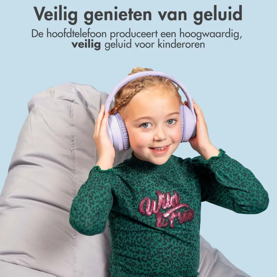 Imoshion Draadloze Bluetooth Kinder Koptelefoon met LED Verlichting< Koptelefoons