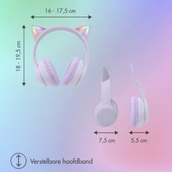 Draadloze Bluetooth Kinder Koptelefoon met Verlichte Kattenoortjes|Imoshion Clearance