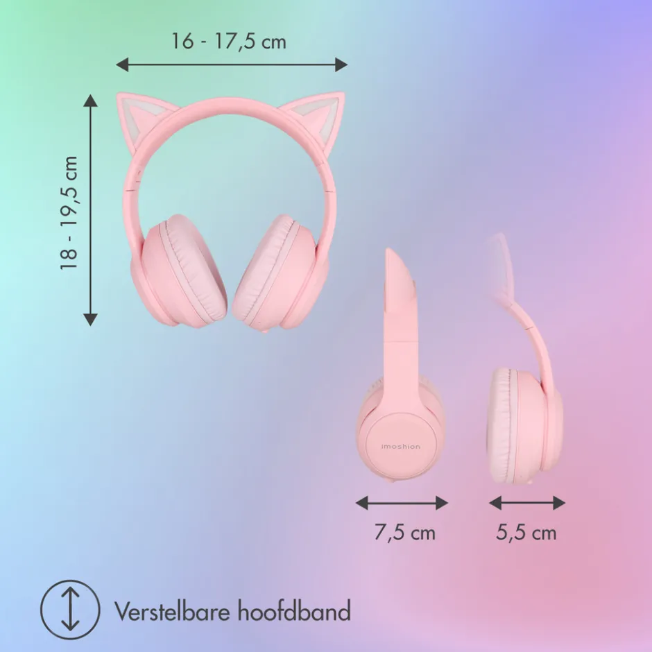 Draadloze Bluetooth Kinder Koptelefoon met Verlichte Kattenoortjes|Imoshion Outlet