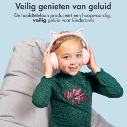 Draadloze Bluetooth Kinder Koptelefoon met Verlichte Kattenoortjes|Imoshion Outlet