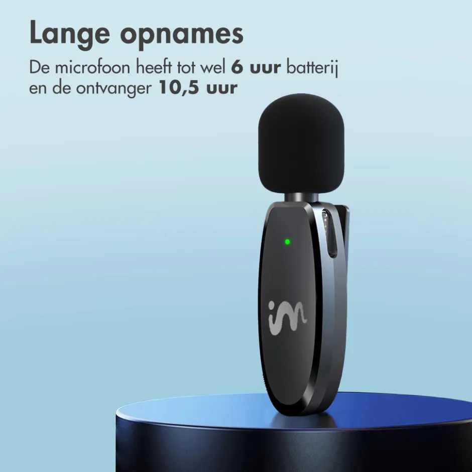 Two Pack Draadloze Bluetooth Microfoon met Oplaadcase|Imoshion Clearance