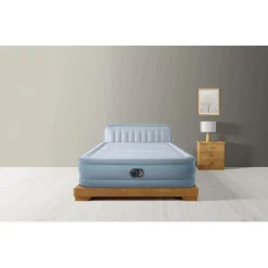 Intex Queen Plush luchtmatras met hoofdeinde luchtbed< Buiten En Vrije Tijd