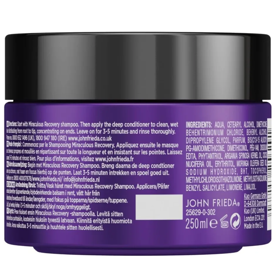 Frizz Ease Miraculous Recovery Deep Conditioner|John Frieda Hot