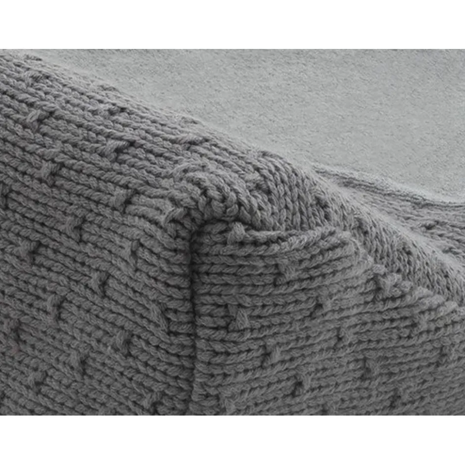 Bliss Knit Storm Grey 50 x 70 cm Aankleedkussenhoes|Jollein Discount