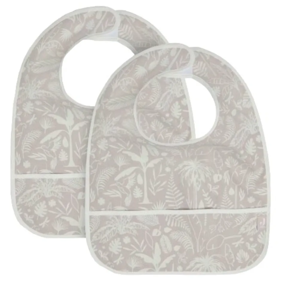 Jollein Botanical Nougat 2-pack Waterproof Slabber< Slabbetjes
